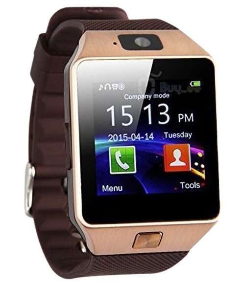 *LOCAL STOCK*  DZ09 Single SIM Smart Watch Phone  -  Champagne