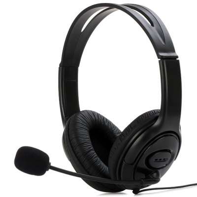 Best Partner for PS4 and PC Game Wired Stereo Headset Headband With MIC 3.5 mm Jack  -  BLACK