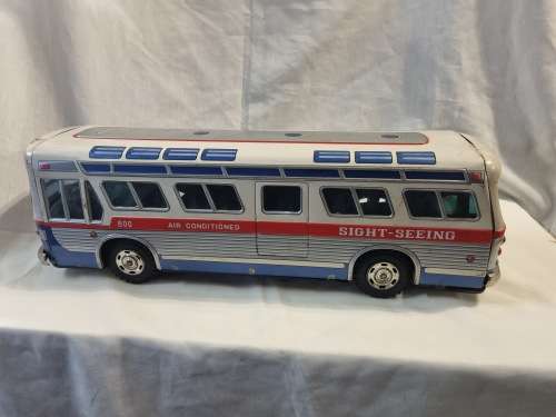 Tinplate sight-seeing buss made in Japan