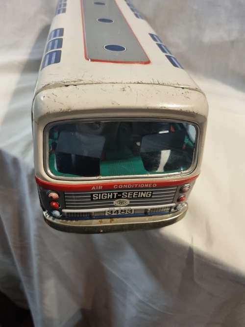 Tinplate sight-seeing buss made in Japan