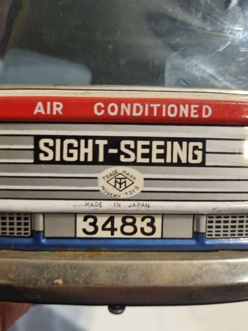 Tinplate sight-seeing buss made in Japan