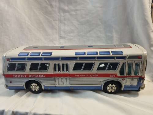 Tinplate sight-seeing buss made in Japan