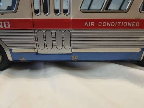 Tinplate sight-seeing buss made in Japan