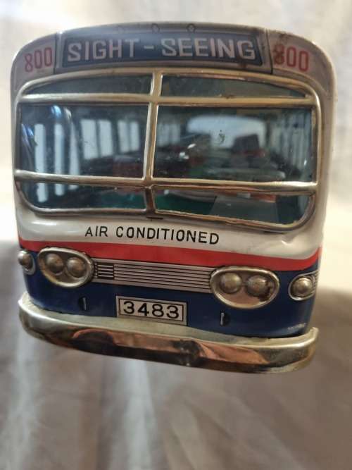 Tinplate sight-seeing buss made in Japan