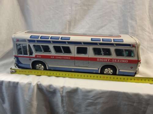 Tinplate sight-seeing buss made in Japan