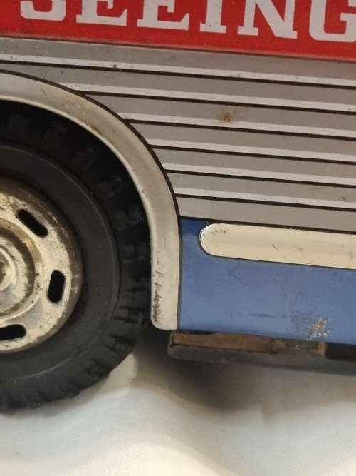 Tinplate sight-seeing buss made in Japan
