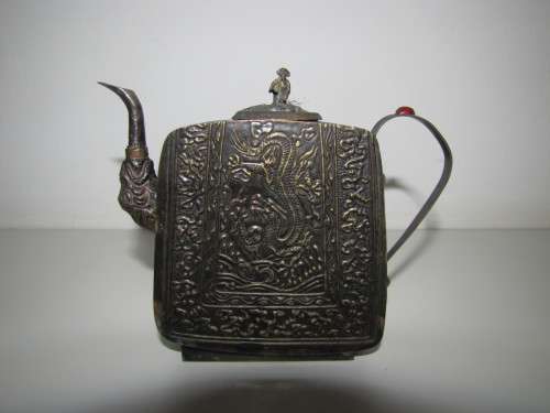Oriental Tea Pot with Monkey Lid