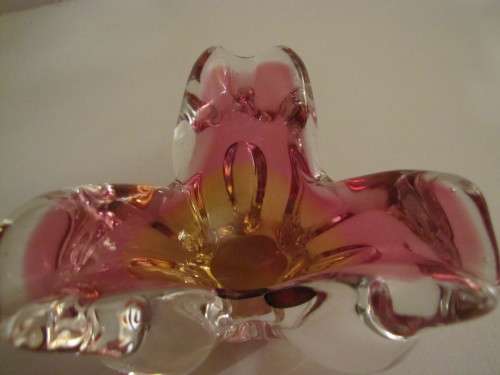 Murano style Flower Shaped Ashtray