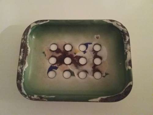 Vintage Enamel Soap Dish