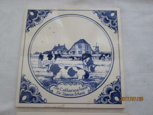 Delft Tiles x 2 - De Catharina Hoeve - De Zaanse Schans