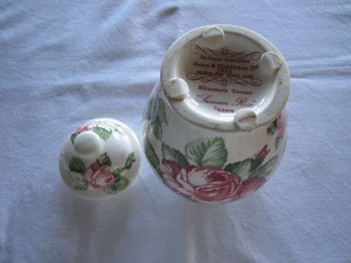 Staffordshire Jones & Middleton - Elizabeth Turner - Summer Rose Ginger Jar