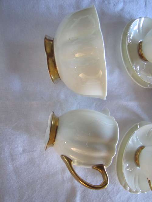 Royal doulton - White with Gold Trim Tea Set