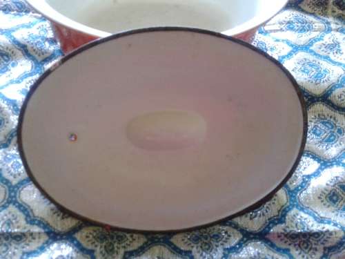 Le Creuset Casserole Dishes 22  (3.3 litres) bid for the pair