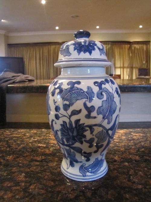 Blue & white Ming ginger jars