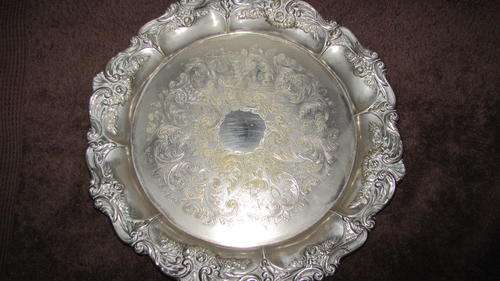 Detailed Silver Plated Tray - Beautiful!