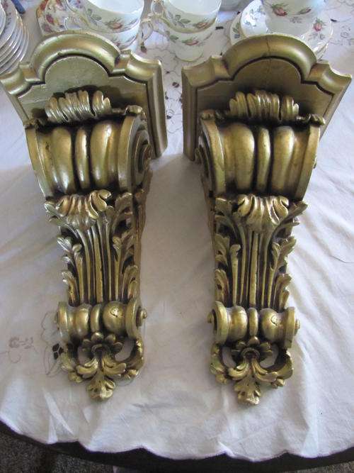 2 Gilt Wall Sconces - Lovely!!