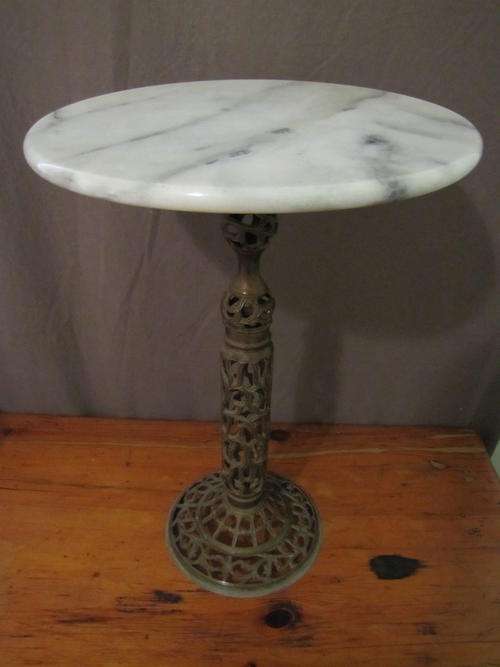 Marble Top Brass Table
