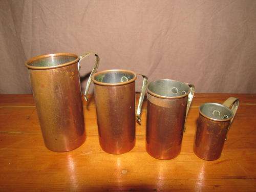 4 Copper Measuring Cups - REDUCED!!! CLOSING DOWN!!!