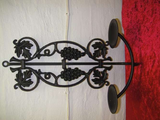 Wrought Iron Candle Holder - Heavy!!