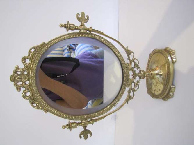 Vintage Brass Dressing Table Mirror