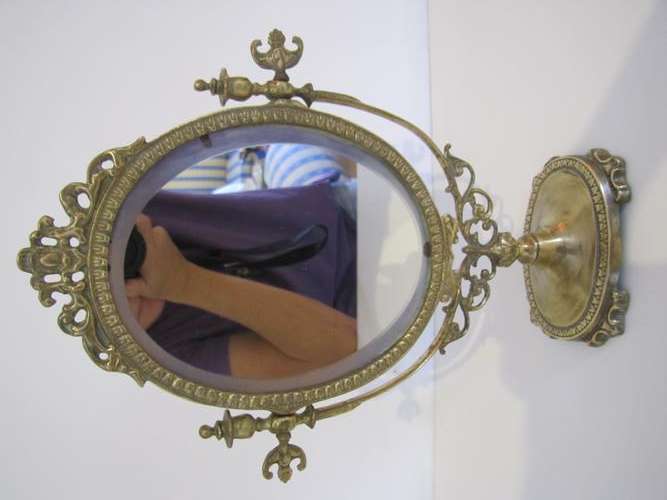 Vintage Brass Dressing Table Mirror