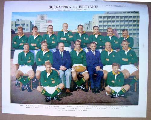 Suid Afrika teen Brittanje / South Africa against Britton - 6 Aug 1955 Team Photo