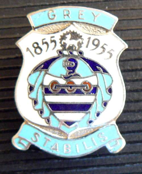 Grey College Bloemfontein 100 Years celebration buttonhole badge (1855-1955)