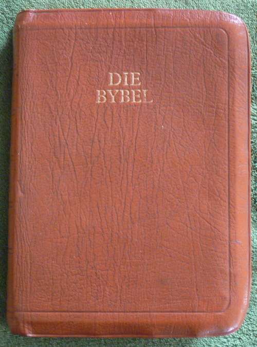 Ou 1933/53 Afrikaanse  Vertaling Bybel - gedruk 1957 (met duim indeks) LEER Omslag