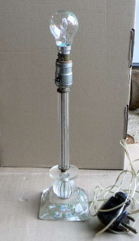 Beautiful Retro Plastic Bed lamp with old plug and socket