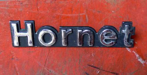 Vintage 1970's Hudson HORNET Emblem (Metal)
