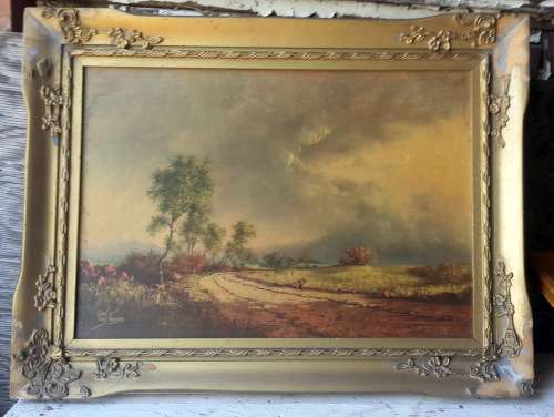 Vintage - Charl van Niekerk Print -- Reen op die berg , Rain on the Berg --