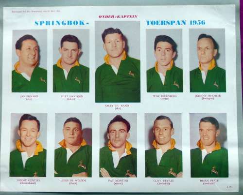 SPRINGBOK RUGBY 1955 & 1956 -- Photo Album --