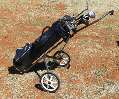 LEFT HANDED Golf Set with a Cart -- (19 clubs) Secondhand