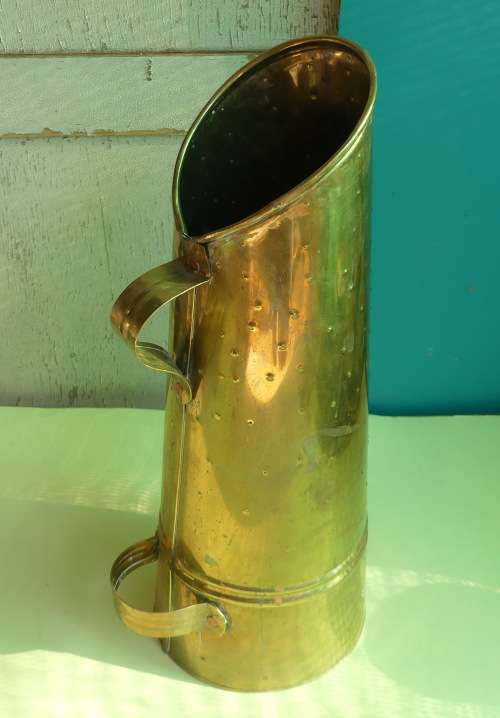 Vintage Brass Coal Scuttle/ bucket / Koper Steenkool Houer