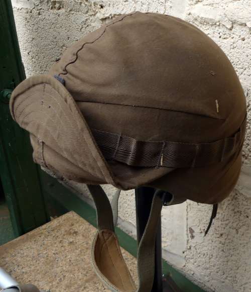 SADF -- Kevlar Combat Helmet with Brown Cover and chin strap -- Bush war era