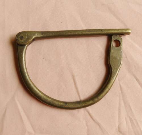 CC Walker 1939 --  "D" Shape Kit Bag Brass Clamp -- WWII -- Original