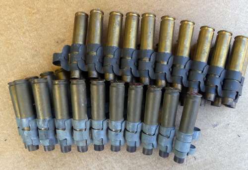 Used Heavy Machine Gun Cartridge Belt ---  R1M1 - 12.7 - A74  -- With normal & tracer Cartridge caps