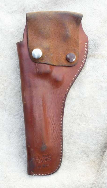 .38 Cal Revolver El-Paso Leather Holster - Mid Brown Leather