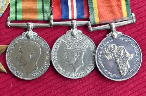 Set of 5 WWII Medals - P NDUMO 22735 - Private in The African Auxiliary Pioneer Corps