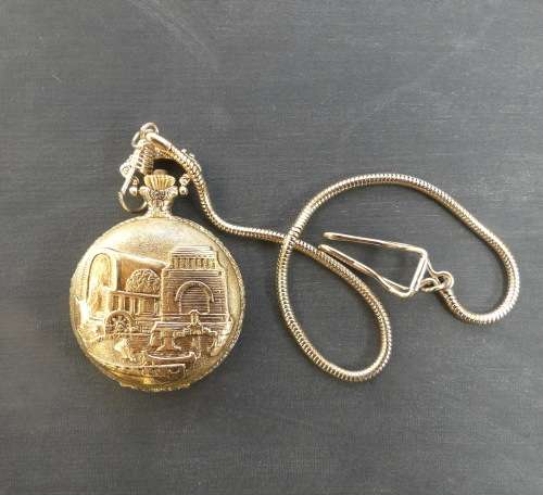 Die Groot Trek 1838 - 1988 Commemorative Quartz Pocket Watch with Fob Chain No: ABZA125