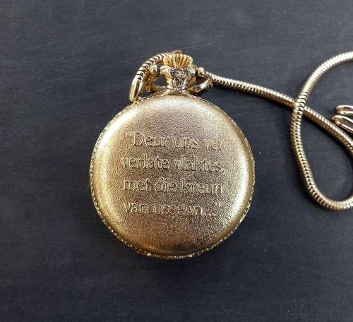 Die Groot Trek 1838 - 1988 Commemorative Quartz Pocket Watch with Fob Chain No: ABZA125
