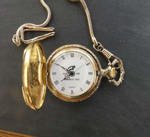 Die Groot Trek 1838 - 1988 Commemorative Quartz Pocket Watch with Fob Chain No: ABZA125
