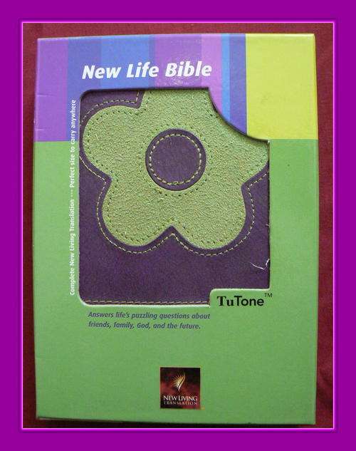 New Living Translation - New Life BIBLE tutone - Purple/Green