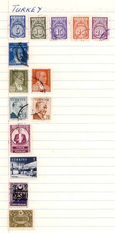 Turkey lot with some official stamps