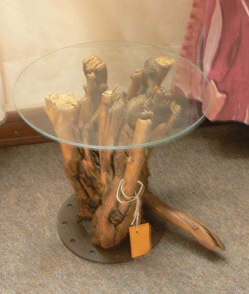 Custom made Natural Tree Trunk Coffee table.  **Unique one of a kind item**