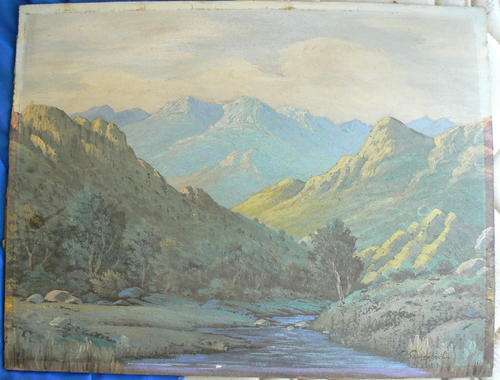 AJ SWANEPOEL  no 2 - Oil Landscapes on board, Landscapes at its best