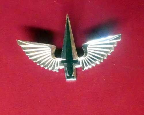 SADF Recce commando Prototype beret badge ( Chromed  with Black Enamel)