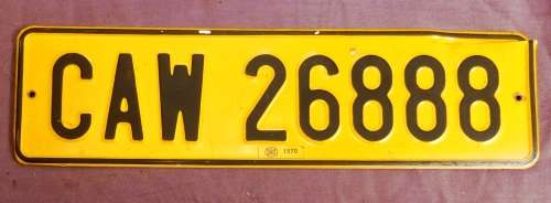 Cape Province  Number Plate -- CAW 26888 (George) --  Kaap Provinsie Nommerplaat -- Metal