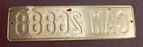 Cape Province  Number Plate -- CAW 26888 (George) --  Kaap Provinsie Nommerplaat -- Metal