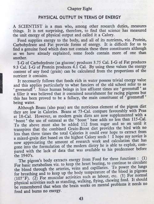 WINNING DIETRY FOR RACING PIGEONS by Old Hand
